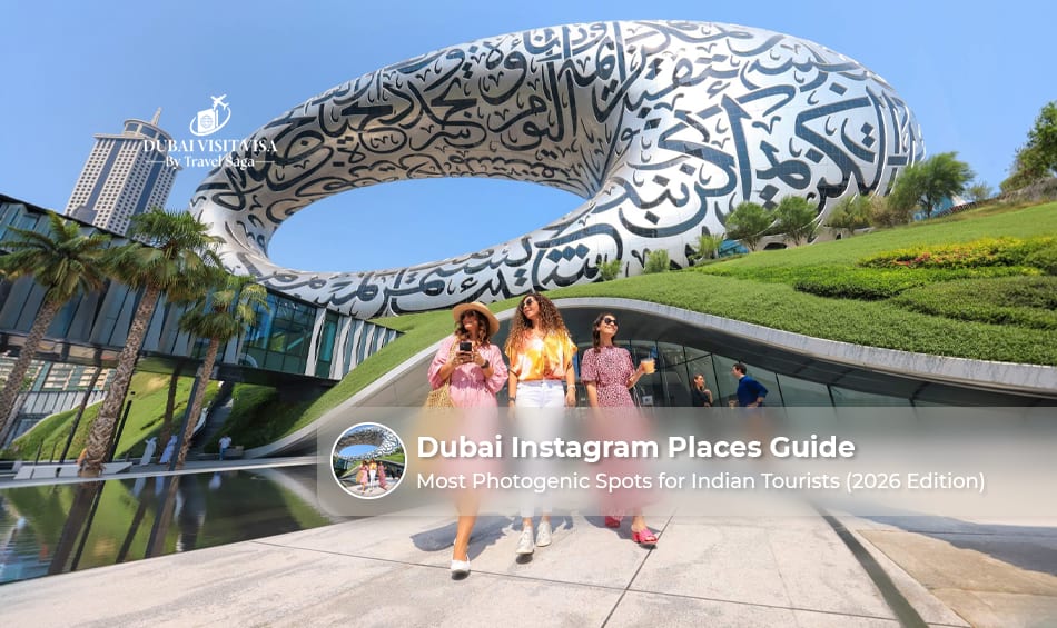 Tourists visiting Dubai's most Instagram-worthy landmarks and scenic locations in 2026.