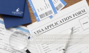 Dubai skyline representing travel and Dubai visa information for travellers from Tiruchirappalli.